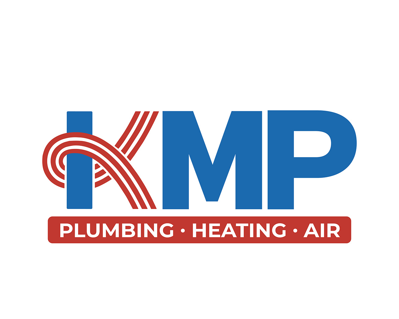 new kmp plumbing heating air logo from 2026 to current